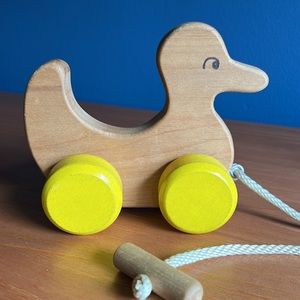 ❤️Vintage Wooden Duck Pull Toy